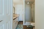 Downstairs bath shared between both bedrooms